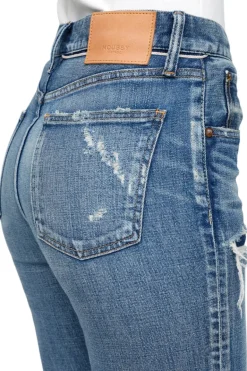 Moussy Denim Hammond Skinny High-Waisted Jean in Blue