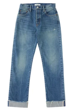 Moussy Denim Hopewell Selvedge Jeans in Dark Blue
