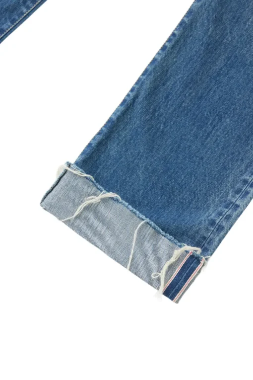 Moussy Denim Hopewell Selvedge Jeans in Dark Blue