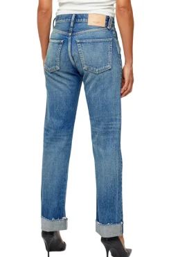 Moussy Denim Hopewell Selvedge Jeans in Dark Blue