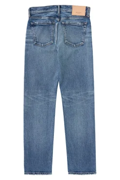 Moussy Denim Linden Slim Straight Jeans in Light Blue