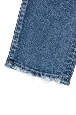 Moussy Denim Linden Slim Straight Jeans in Light Blue