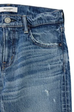 Moussy Denim Mallard Slim Straight in Dark Blue