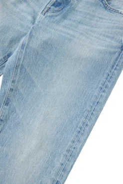 Moussy Denim Montura Tapered Jeans in Light Blue