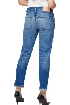 Moussy Denim Saddlebrook Tapered Jeans in Blue
