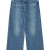 Moussy Denim Salisbury Wide Leg Jeans in Blue