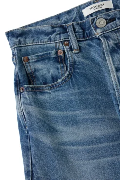 Moussy Denim Salisbury Wide Leg Jeans in Blue