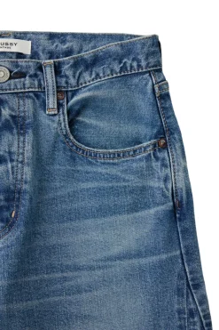 Moussy Denim Salisbury Wide Leg Jeans in Blue