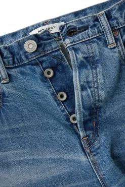 Moussy Denim Salisbury Wide Leg Jeans in Blue