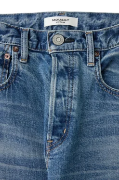 Moussy Denim Salisbury Wide Leg Jeans in Blue