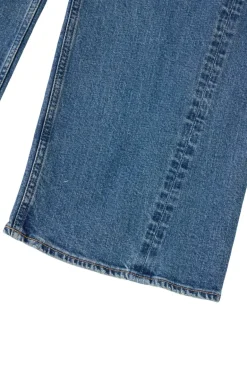 Moussy Denim Salisbury Wide Leg Jeans in Blue