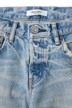 Moussy Denim Wildwood Straight Leg in Light Blue