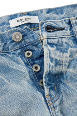 Moussy Denim Wildwood Straight Leg in Light Blue