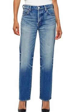 Moussy Denim Woodsburgh Straight in Blue