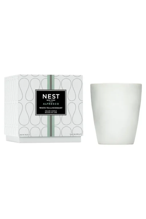 Nest Alfresco Deluxe Candle in White Tea & Rosemary