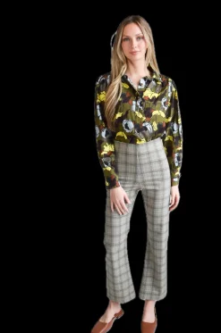 Never A Wallflower Pull On Pants in Stretch Plaid