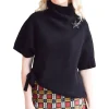 Never A Wallflower Seeing Stars Sweater Black with Black Stars