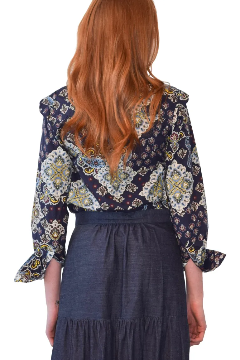 Never A Wallflower Snap Button Down Shirt in Paisley