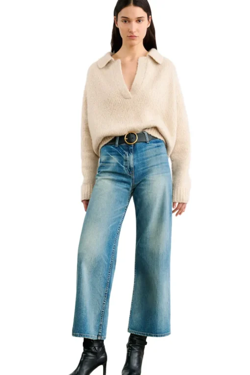 Nili Lotan Callen Sweater in Beige Melange