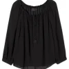 Nili Lotan Carley S. Silk Blouse in Black