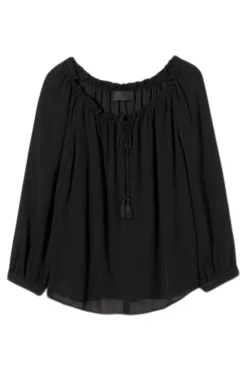 Nili Lotan Carley S. Silk Blouse in Black