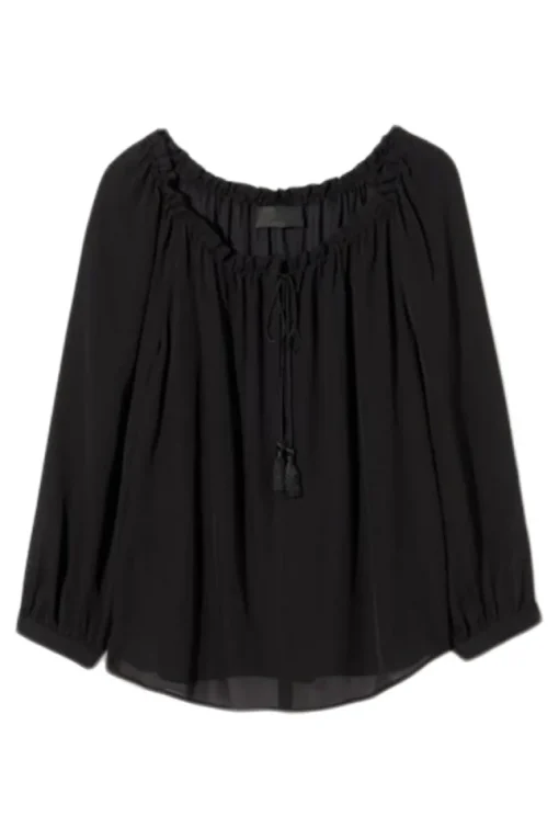 Nili Lotan Carley S. Silk Blouse in Black
