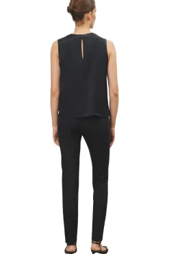 Nili Lotan Davy Silk Top in Black