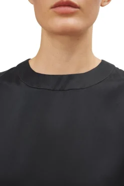 Nili Lotan Davy Silk Top in Black