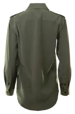 Nili Lotan Jeanette Top in Admiral Green