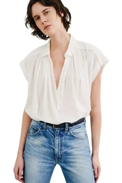 Nili Lotan Normandy Blouse in Ivory