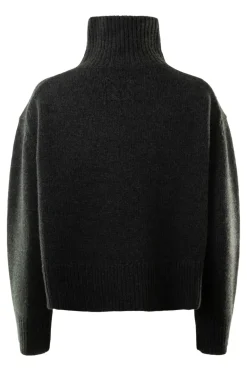 Nili Lotan Omaira Sweater in Dark Charcoal Melange