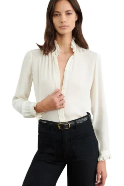 Nili Lotan Orin Shirt in Ivory