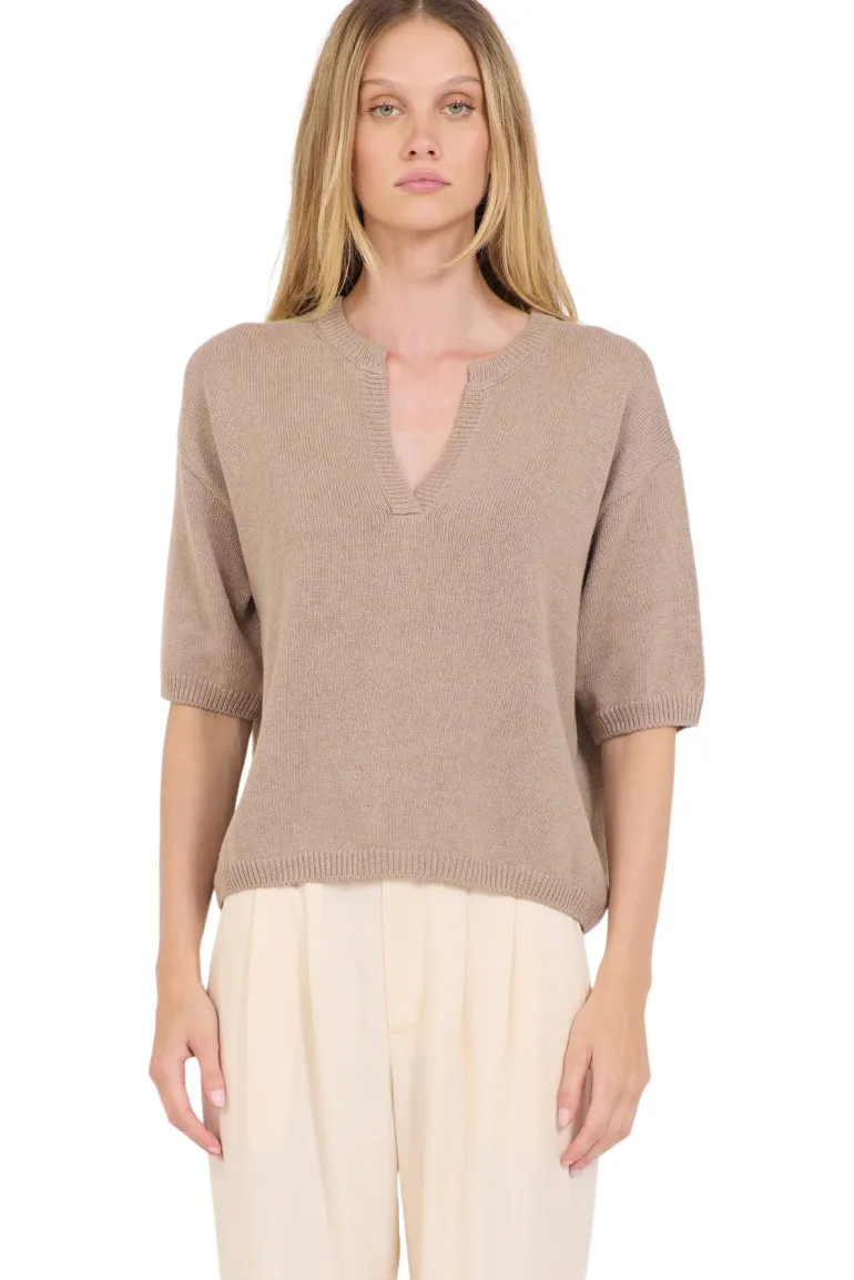 One Grey Day Malene Pullover in Stone