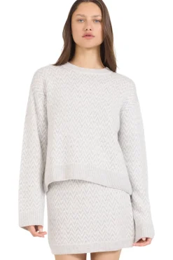One Grey Day Nyssa Pullover in Ivory Combo