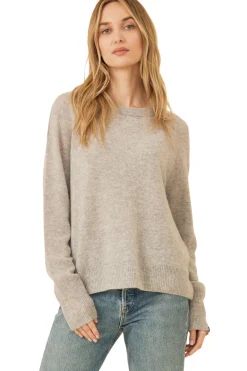 One Grey Day Sloane Cashmere Sweater in Heather Grey