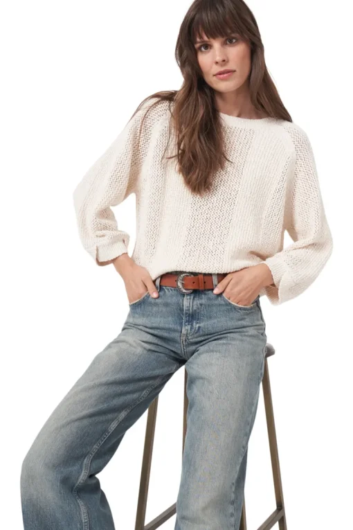 Repeat Cashmere Crewneck Sweater in Cream