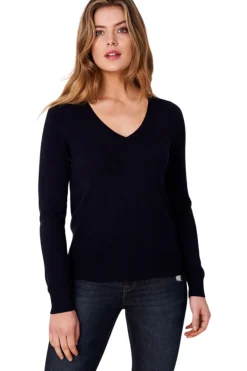 Repeat Cashmere Fine Knit Vneck Cotton Pullover