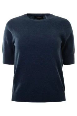 Repeat Cashmere Short Sleeve Sweater in Night