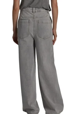 Saint Art Amber Wide-leg Denim Pant in Powder Grey