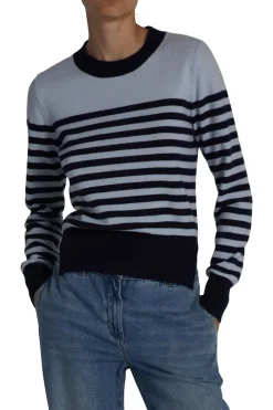 Saint Art Baret Striped Sweater in Skyway-Navy Stripe