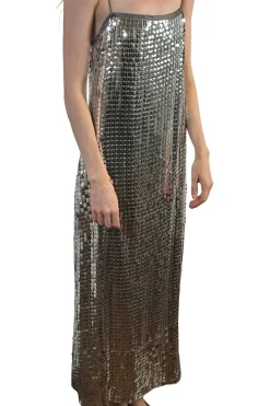 Saint Art Chloe Disk Dress in Silver
