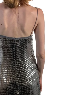 Saint Art Chloe Disk Dress in Silver