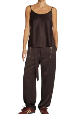 Saint Art Elliot Charmeuse Cami in Chestnut