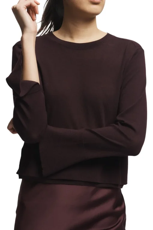 Saint Art Elodie Layered Crewneck in Grape