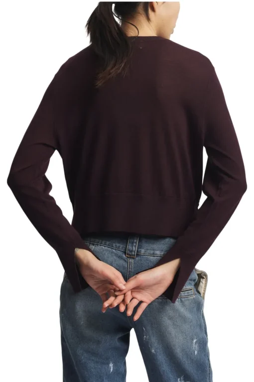 Saint Art Elodie Layered Crewneck in Grape