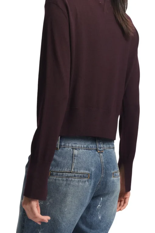 Saint Art Elodie Layered Crewneck in Grape