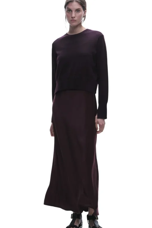 Saint Art Elodie Layered Crewneck in Grape