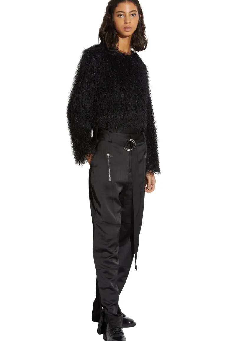 Saint Art Greta Feather Top in Black