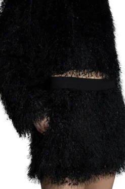 Saint Art Greta Feather Top in Black