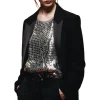 Saint Art Kamila Disk Top in Silver